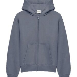 Aritzia Cozy Sweatfleece Perfect Zip Hoodie in Vintage Navy